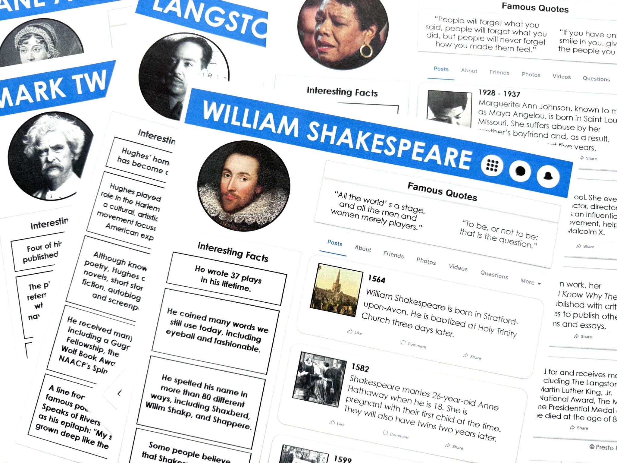 Author Facebook Profiles Posters