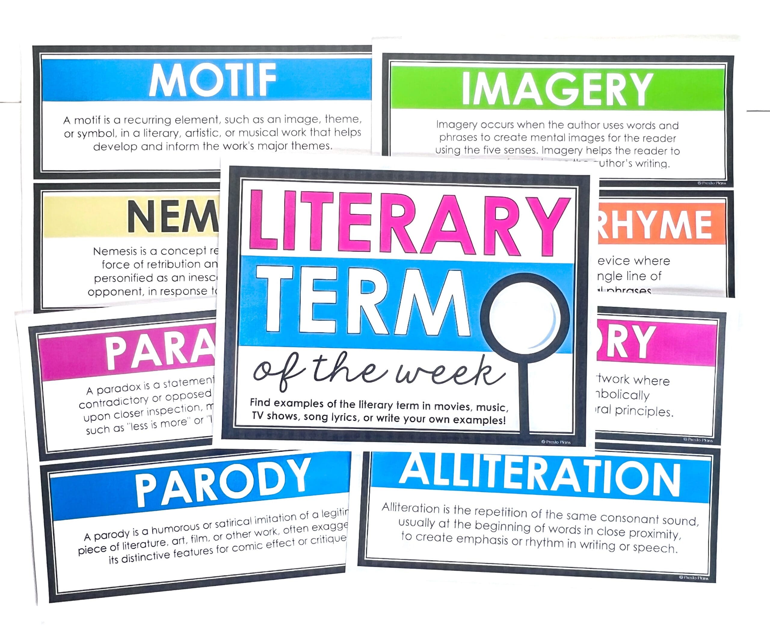 Literary Terms Posters
