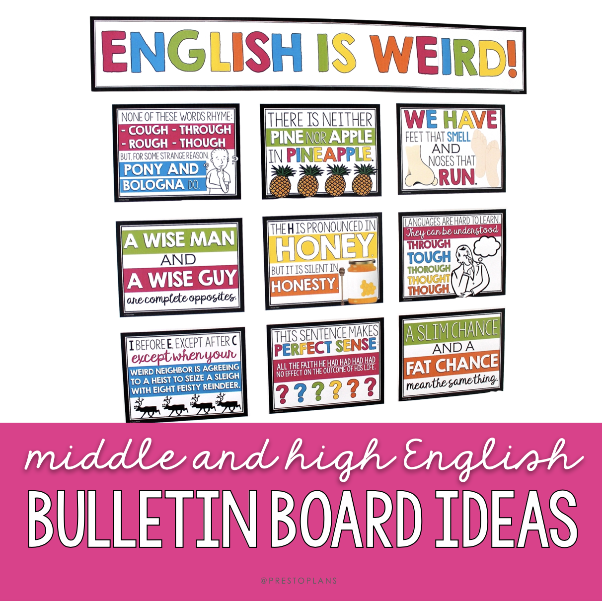 English Idioms Activities Posters, Classroom Decor