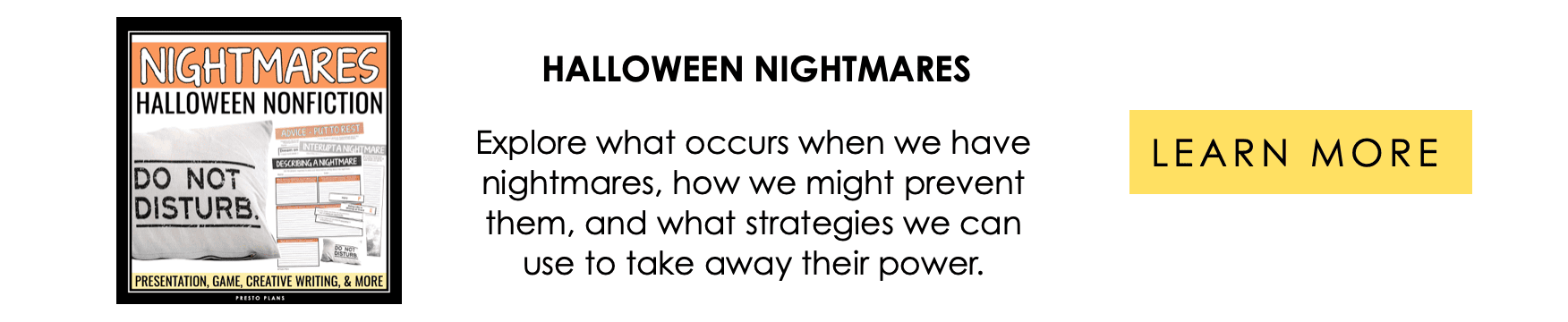 Halloween Nightmares Activity