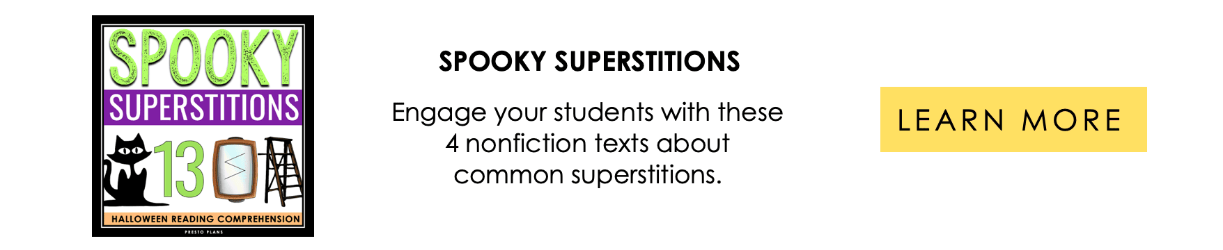 Superstitions Halloween Activity