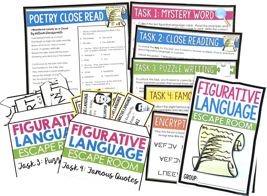 Challenge students with a fast-paced and competitive review of figurative language terms.