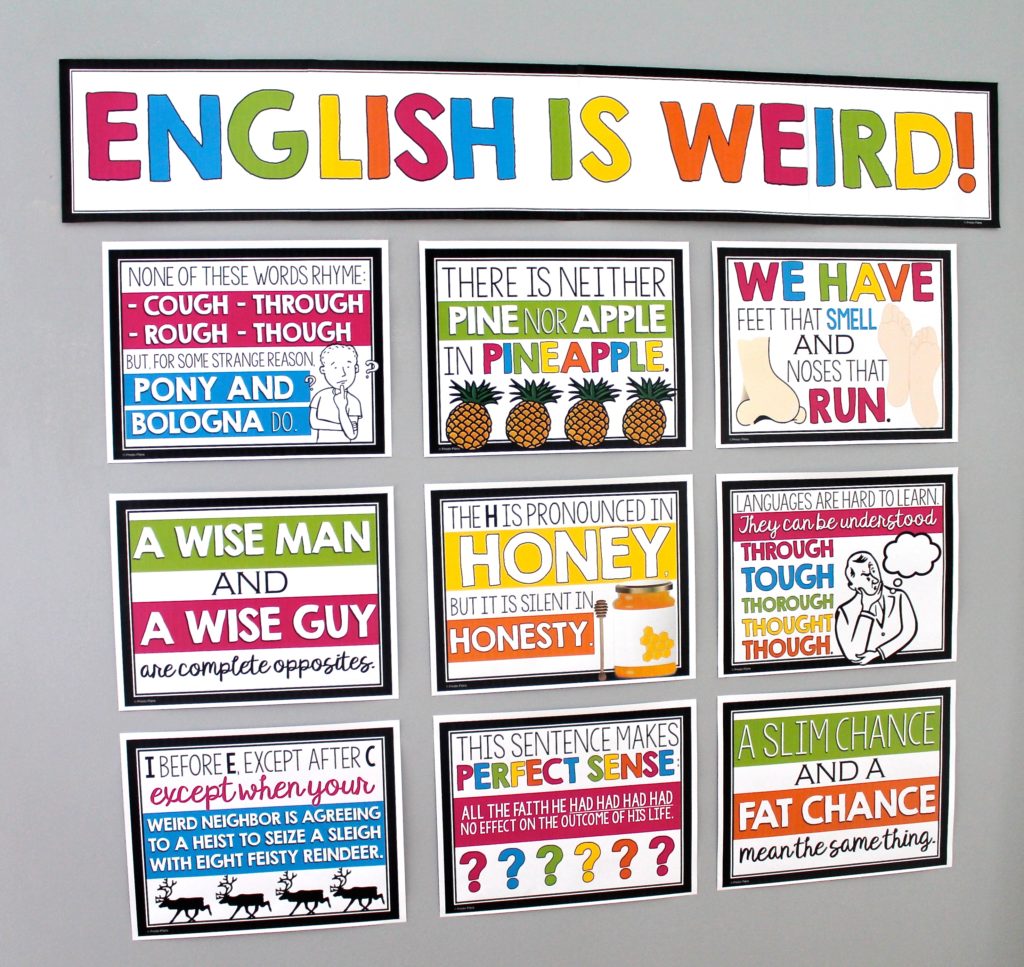 English Bulletin Board Ideas Printables