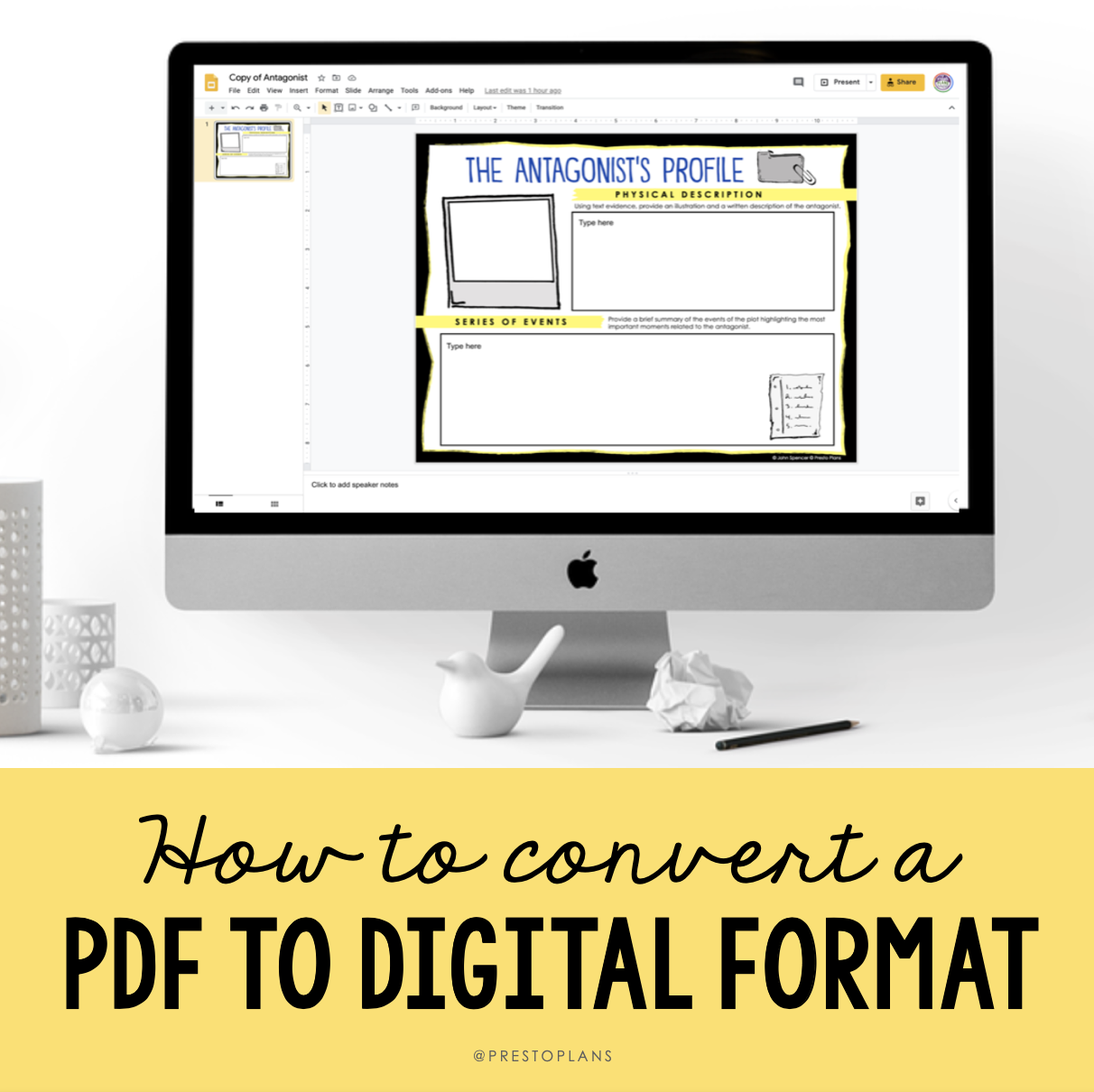 converting a PDF to digital format