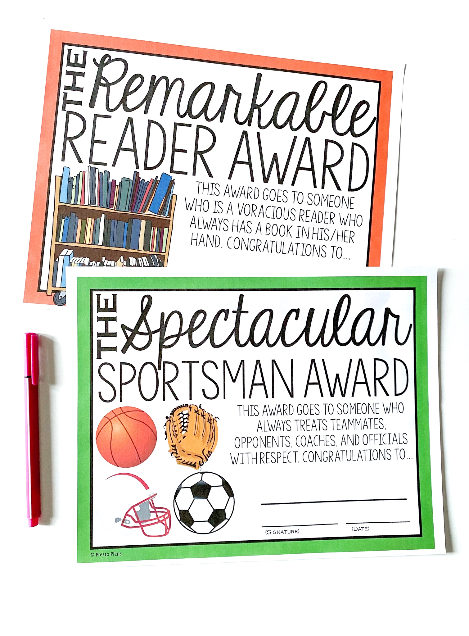 Creative Alliteration Student Award Ideas 