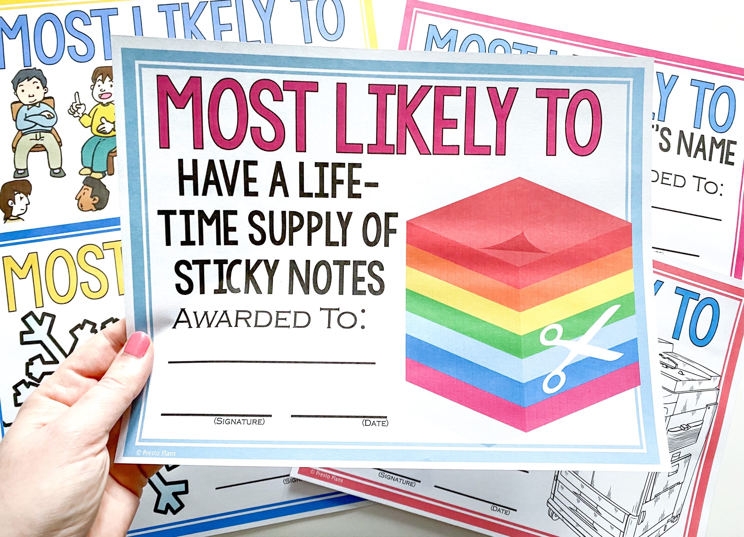 Most Likely To Teacher Awards Examples for Hosting End of the Year Awards Ceremony