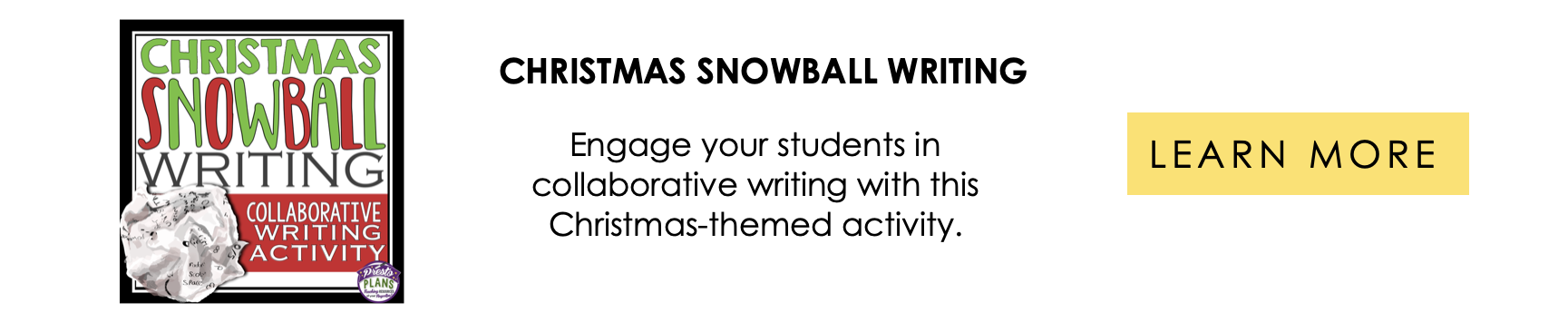 Christmas Snowball Writing Shop This Post