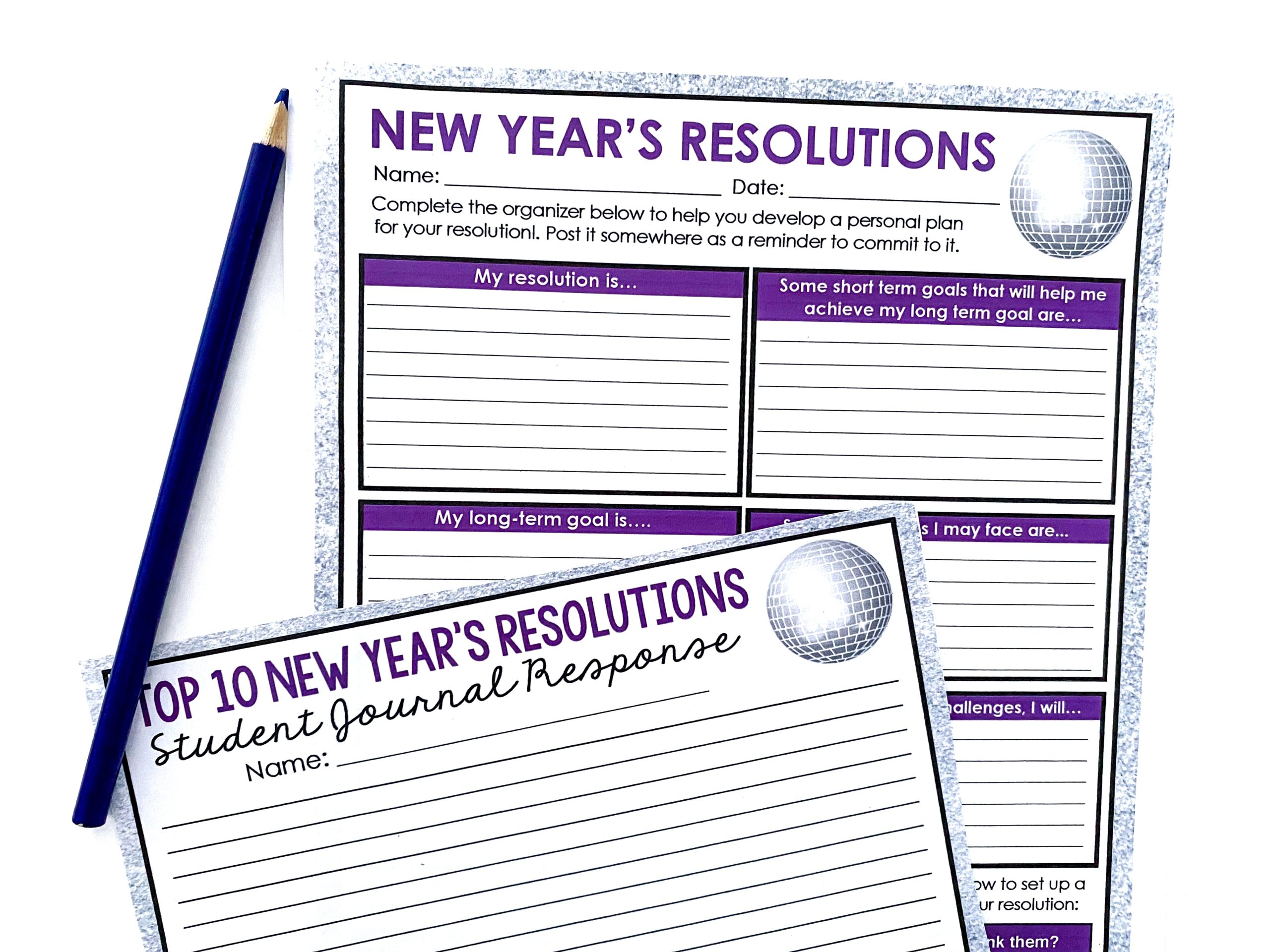 New Years Resolutions in the Classroom