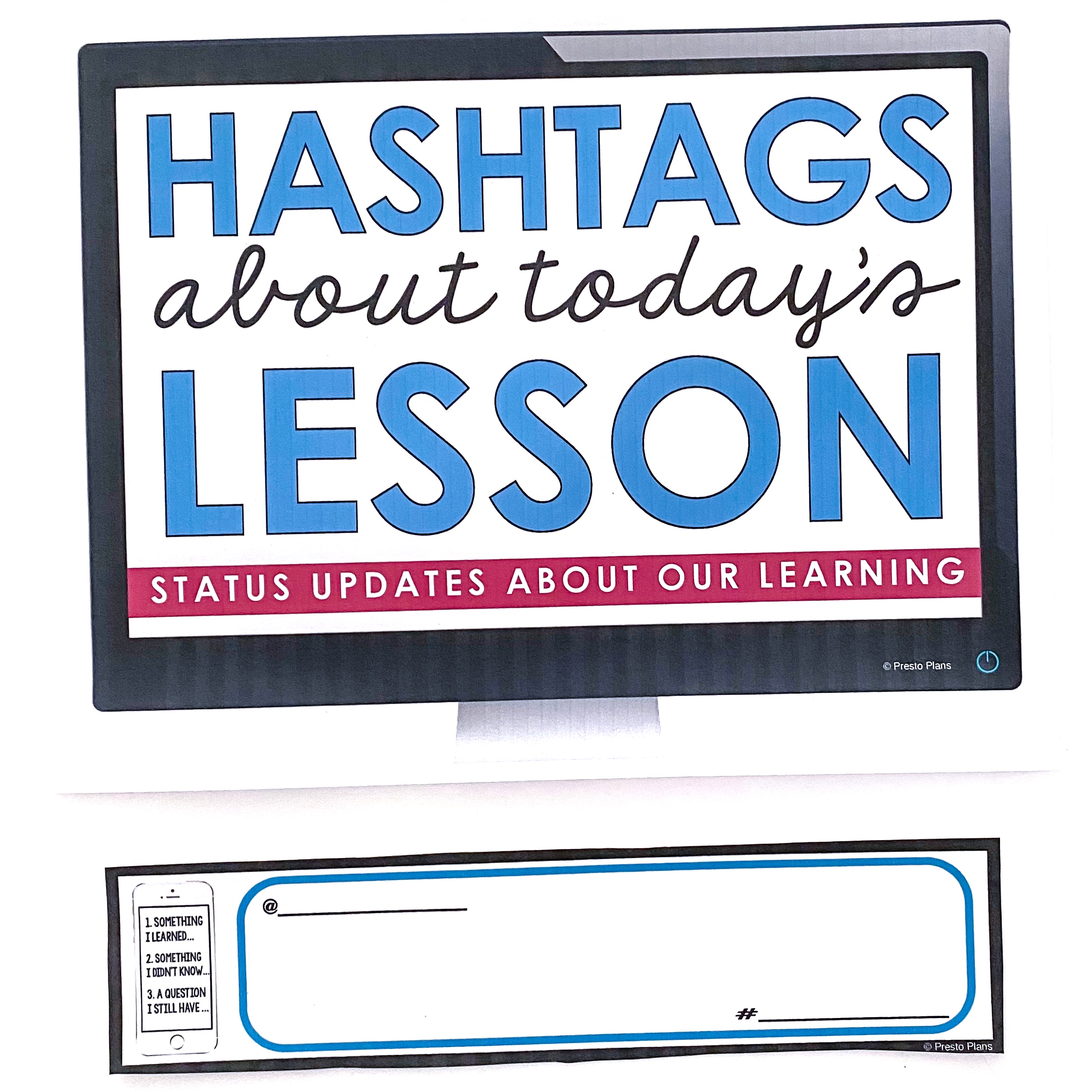 Hashtag About Todays Lesson Classroom Exit Pass