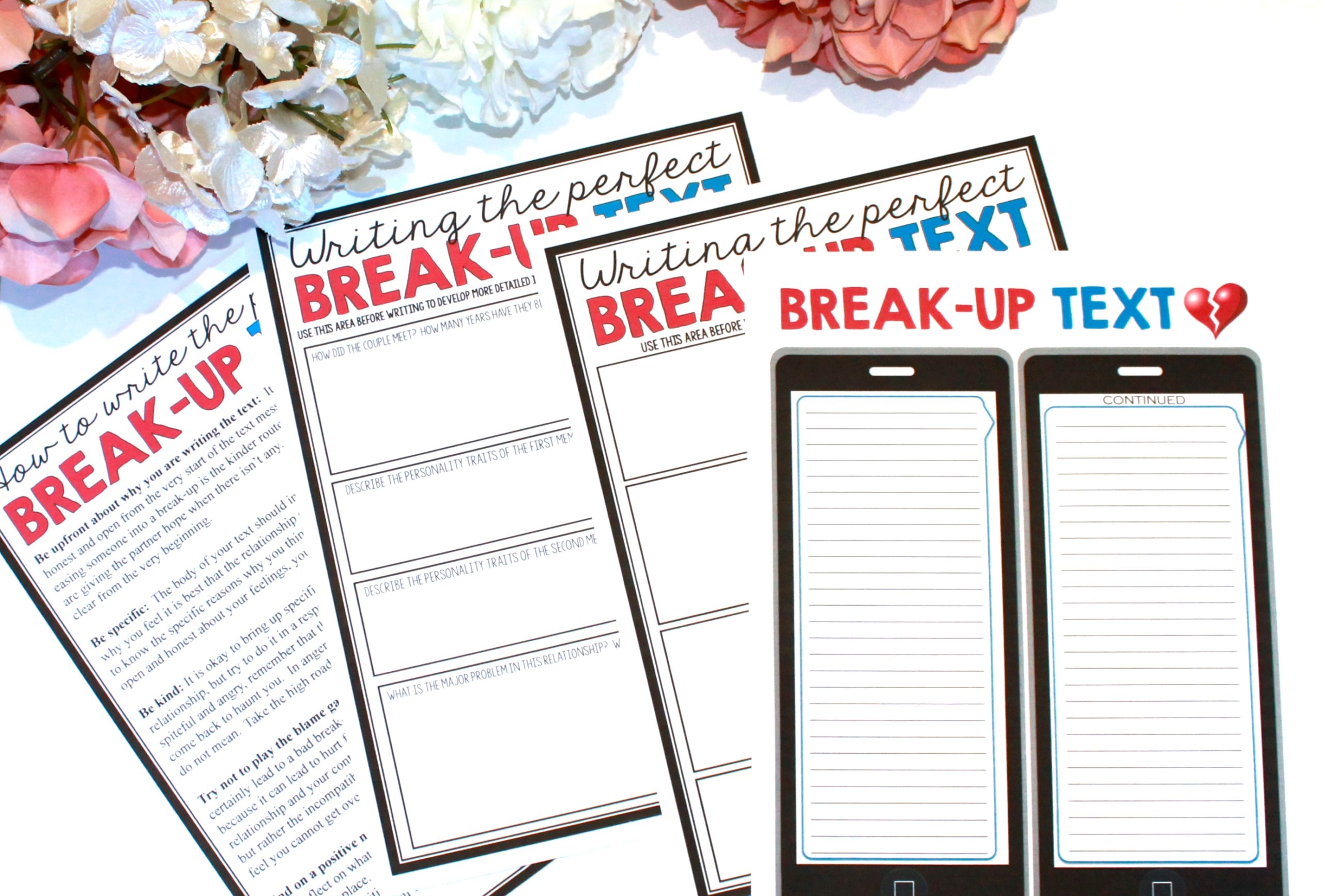 Writing a Break Up Letter or Text
