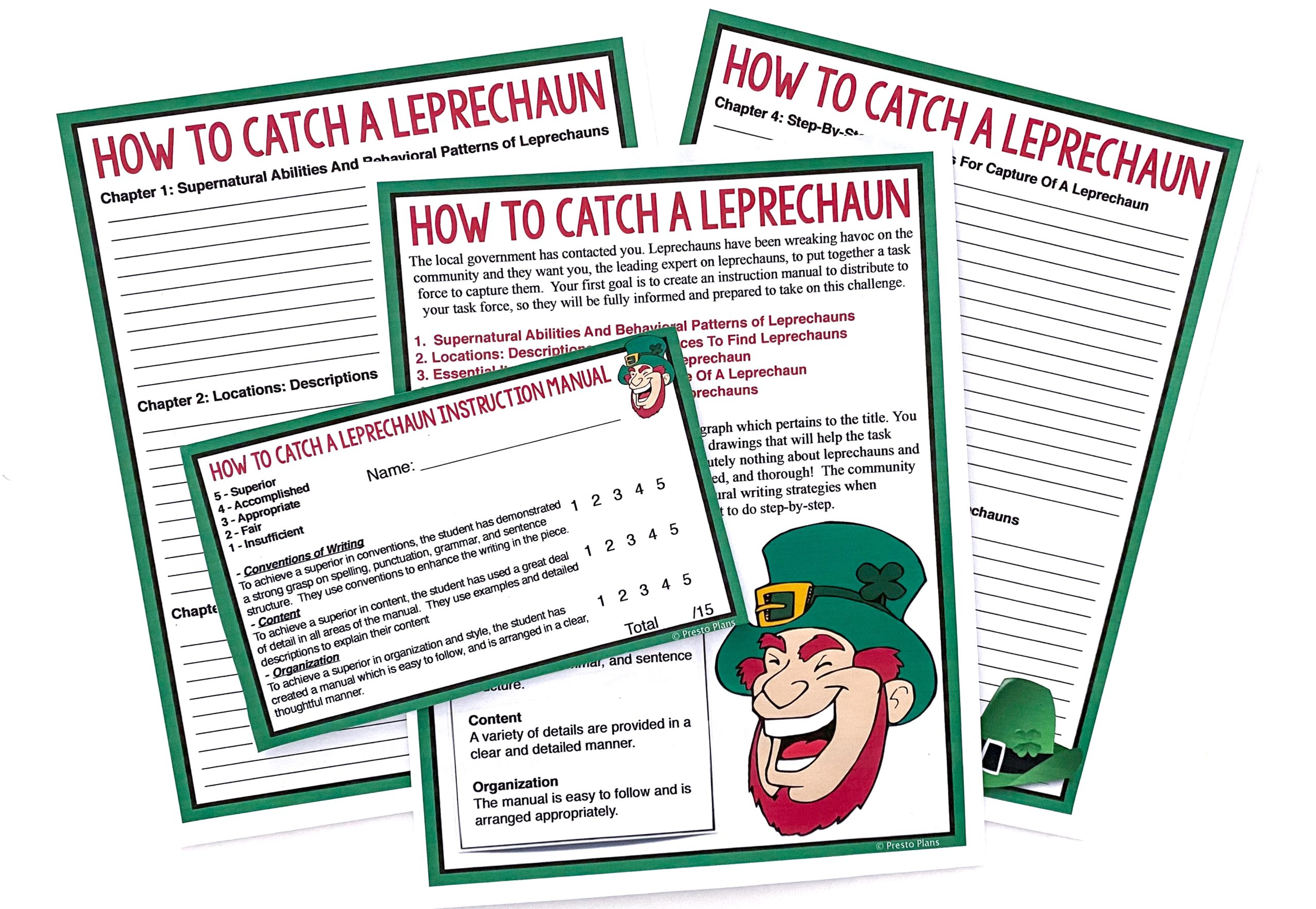 Catch a Leprechaun St Patricks Day ELA Activity