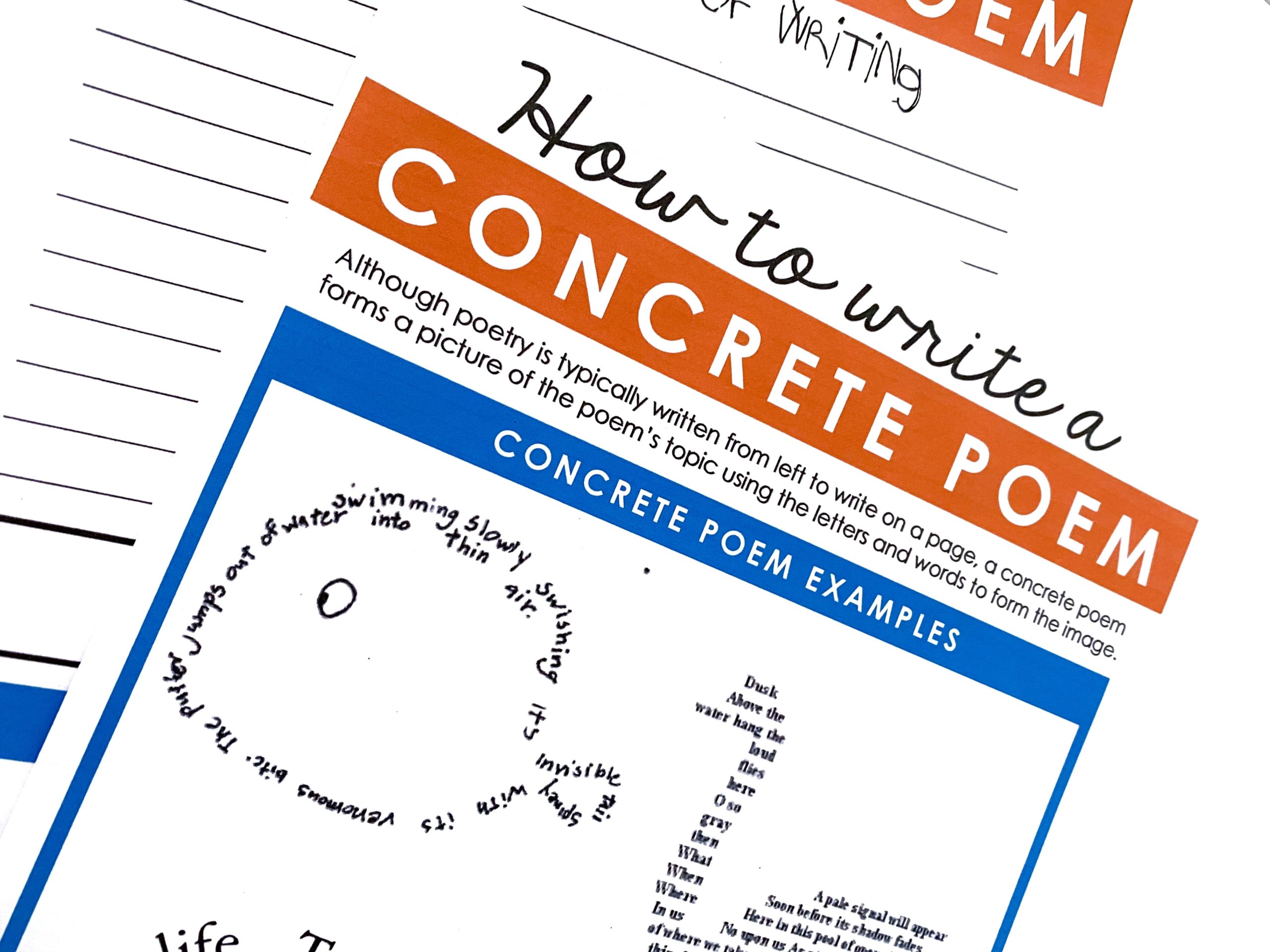 How to Write Concrete Poems in ELA Classroom
