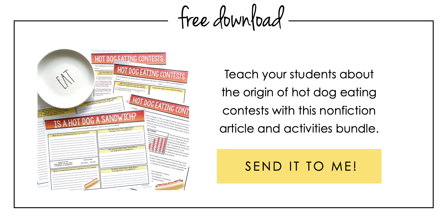 Nonfiction Article of the Week Free Download Substitute Lesson