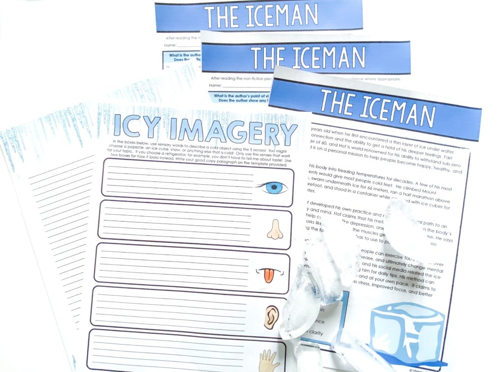 The Iceman Winter Holiday ELA Nonfiction Activities 