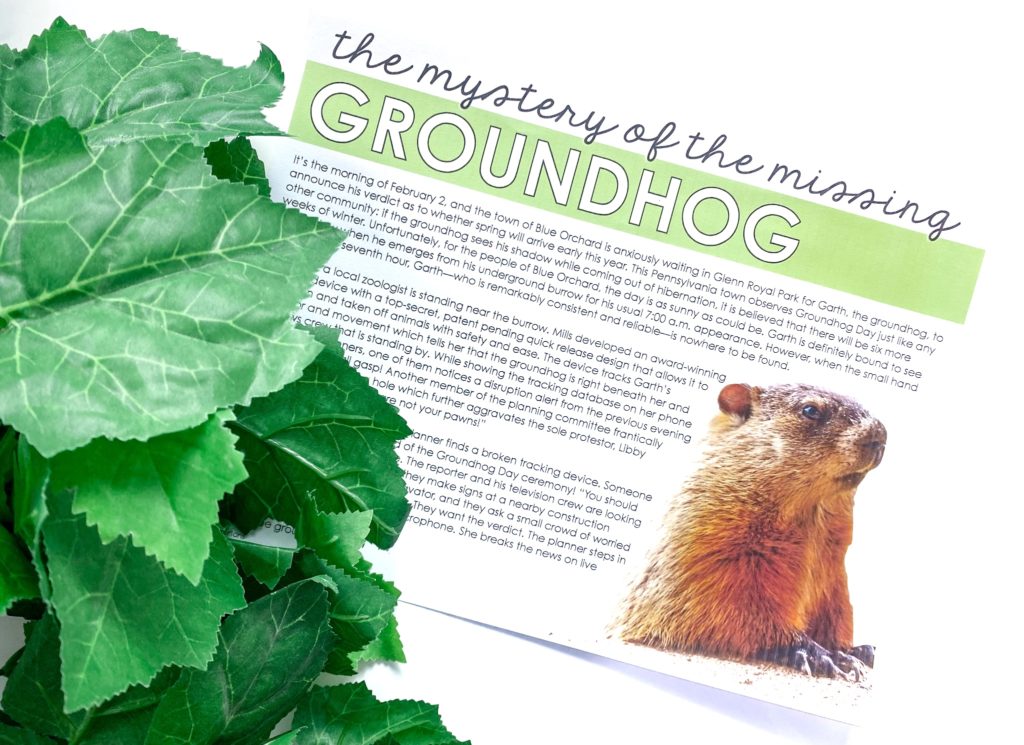 Groundhog Day ELA Reading Mystery