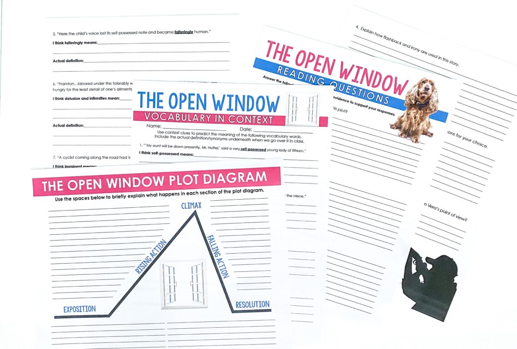 The Open Window by Saki involves a prank - an ideal ELA activity for April Fools' Day