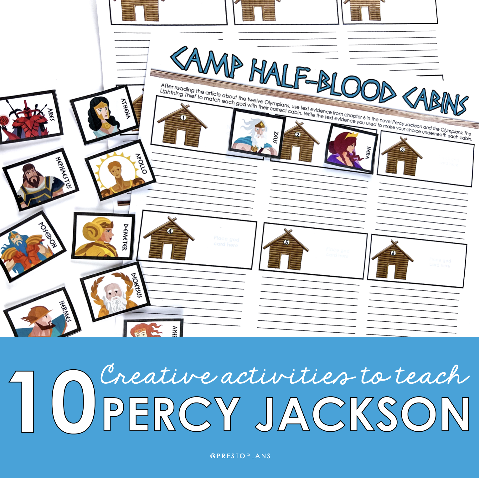 10 Creative Activities to Teach Percy Jackson & The Olympians: The  Lightning Thief by Rick Riordan Teaching Percy Jackson: 10 Creative  Activities - Presto Plans