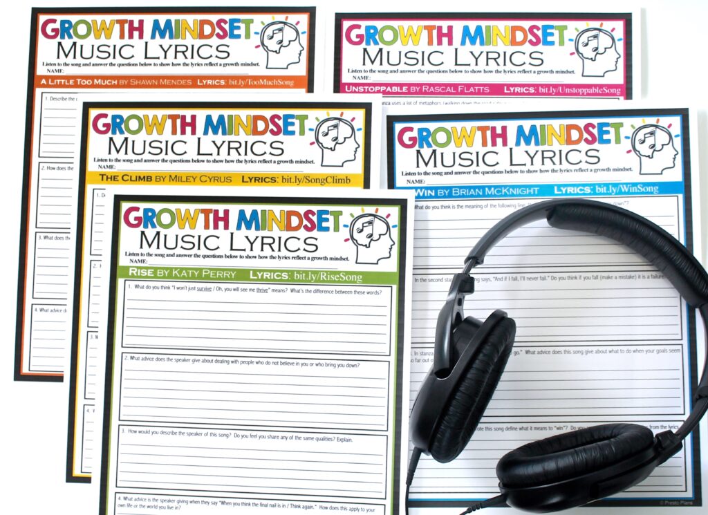 Encourage a growth mindset when you bring music into ELA class