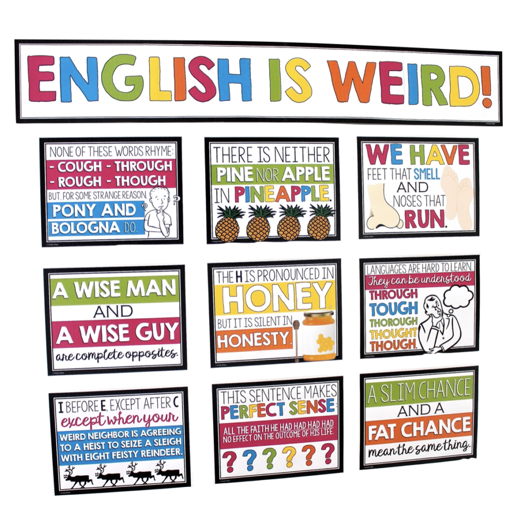 English is Weird Bulletin Board Display