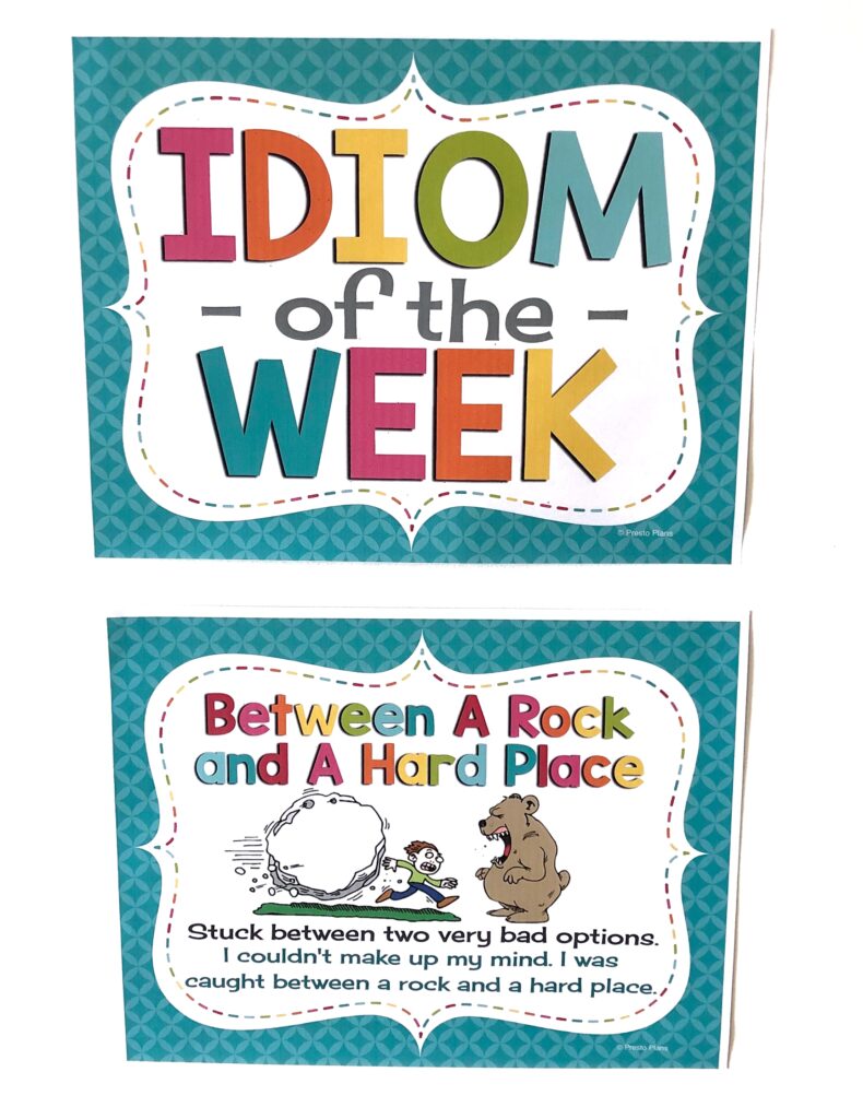 One of my best brain break ideas for middle school is the Idiom of the Week activity.