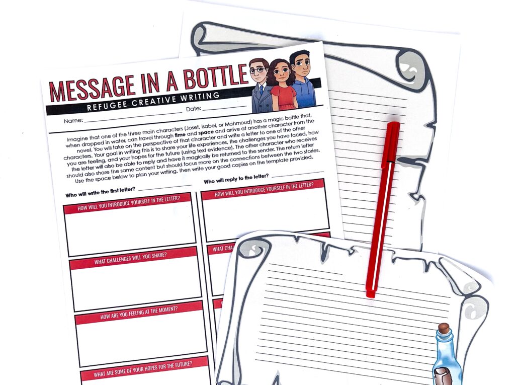 Message in a Bottle: A creative activity for teaching Refugee by Alan Gratz.