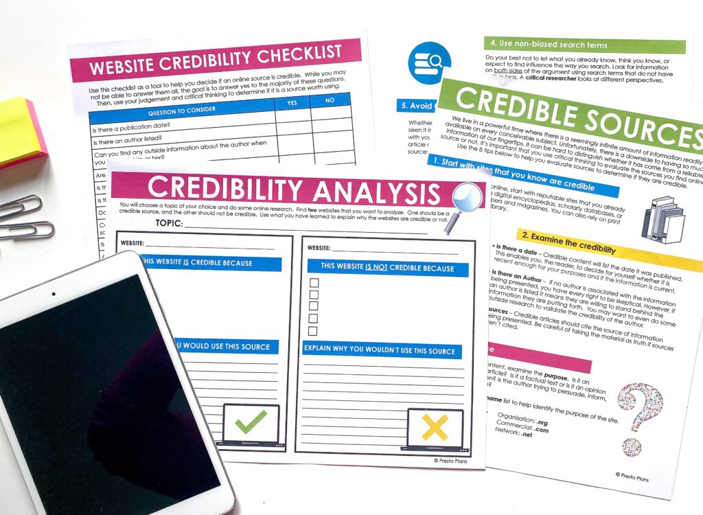 Helping students find credible sources can be challenging, but the Credible Sources resource has everything you need to teach this essential skill.