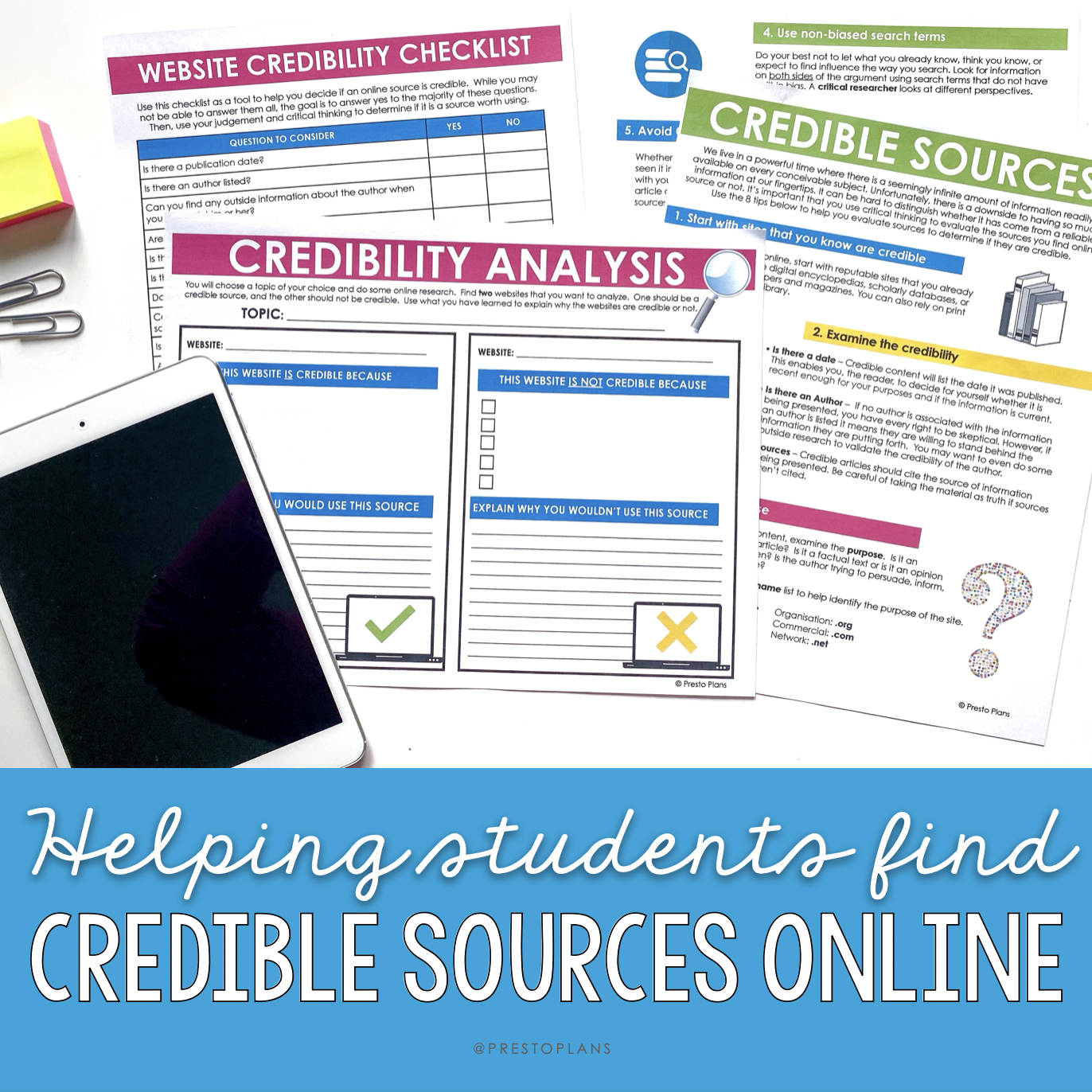 Helping students find credible sources online is an essential ELA skill that transfers easily into other subjects.