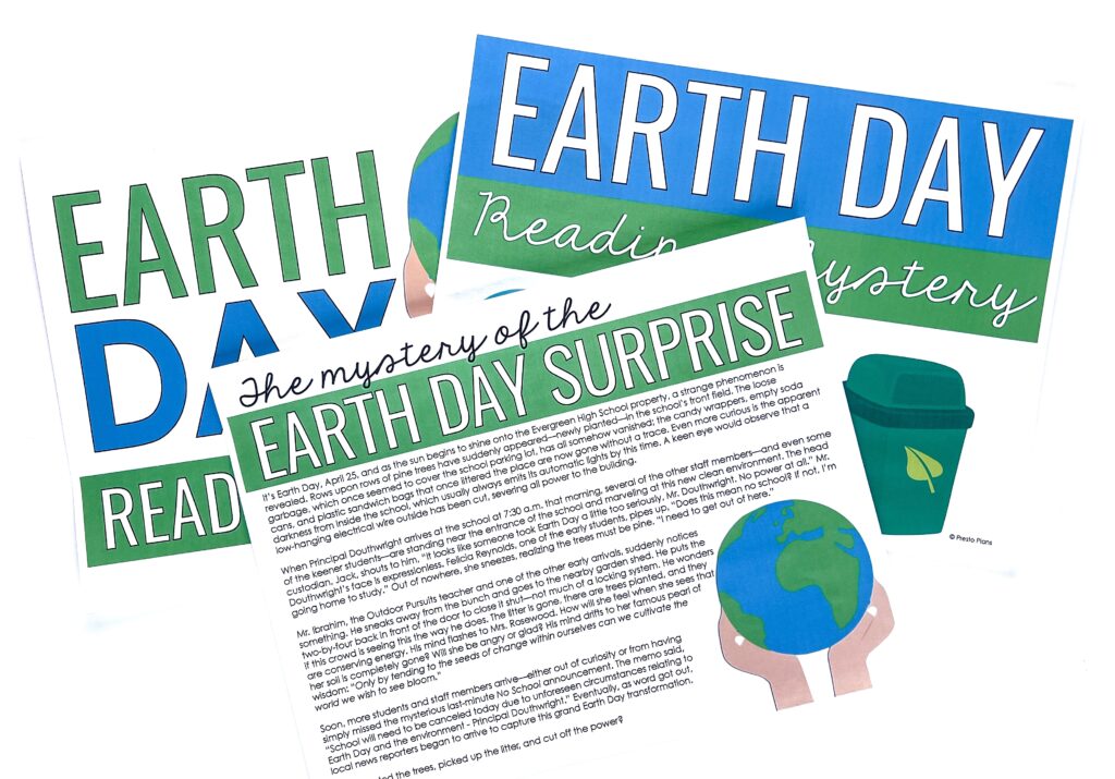 Get students excited about Earth Day with the Earth Day Reading Mystery - perfect for middle school ELA!