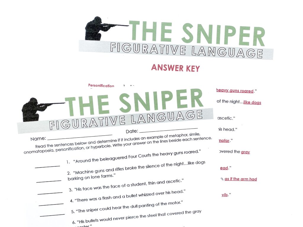 Practice figurative language with "The Sniper" by Liam O'Flaherty.