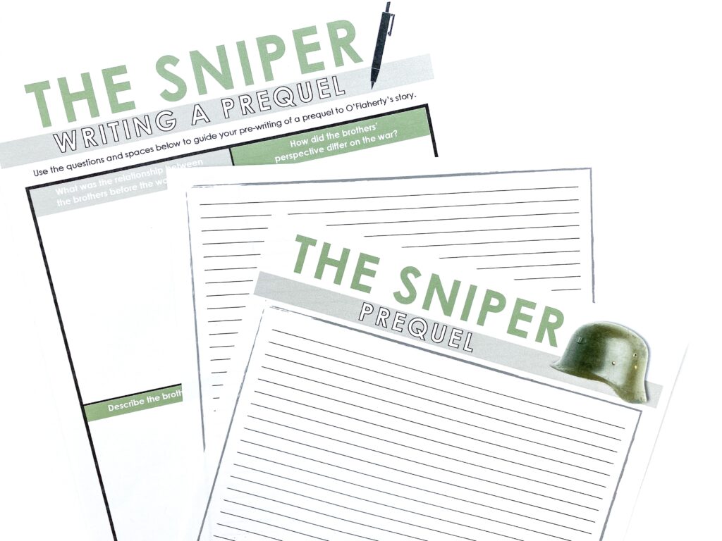 Students can expand their understanding of "The Sniper" by writing a prequel to this short story.