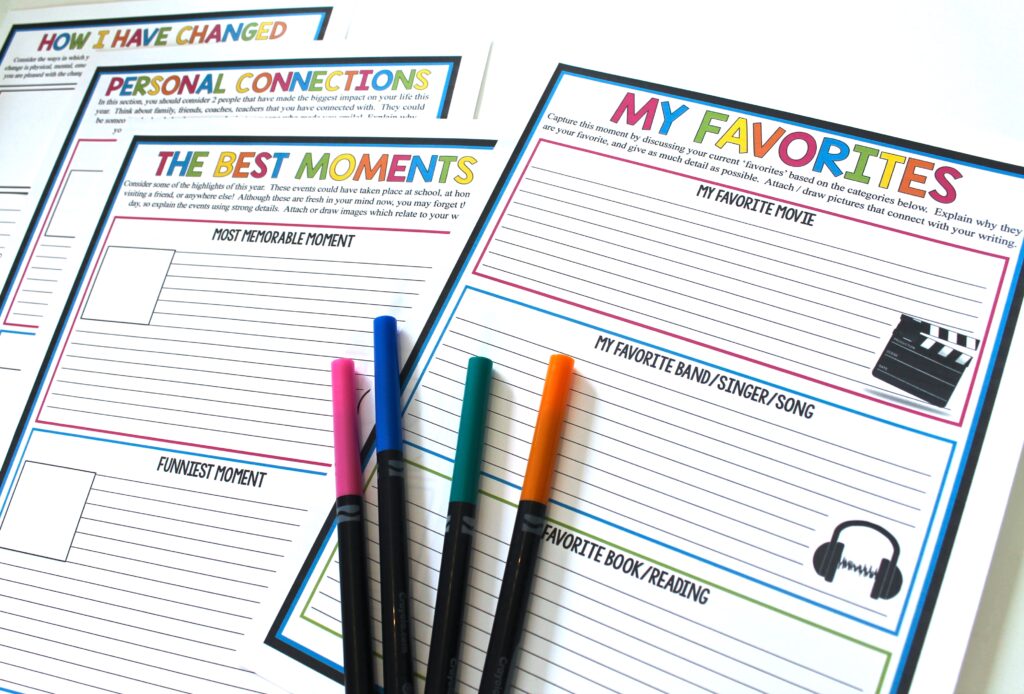 The End of Year Memory Book can become a meaningful keepsake for middle school ELA students.